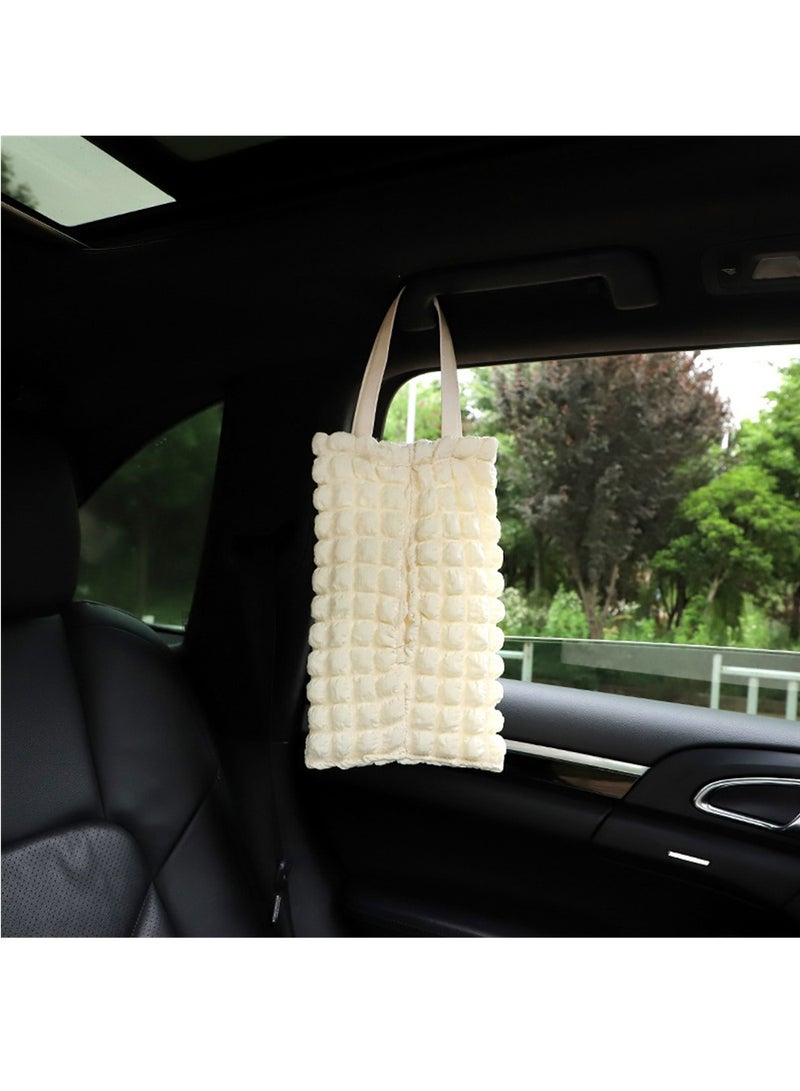 Car Tissue Holder, Standard Size Tissue Box Holder for Car Back Seat, Universal Backseat Dashboard Headrest Storage Case, Premium Car Tissue Box, Car Seatback Hanging Tissue Holder