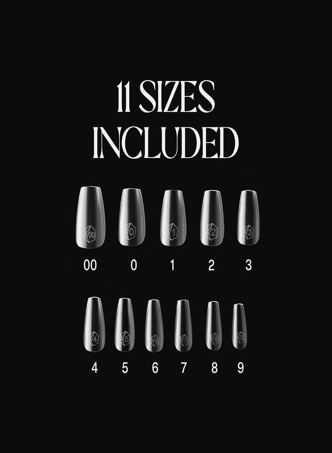 Aprés Gel-X® Natural Coffin Short Tip Box | 500pc Gel-X Tips, 11 Sizes 00-9, Premium Quality - Image 2