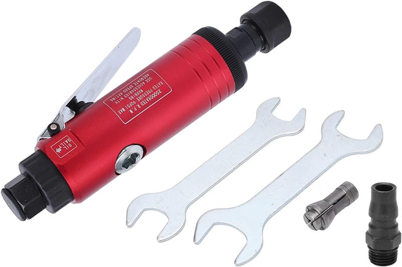 Air Die Grinder, Adjustable Straight 25000Rpm Lightweight Tool with 3mm 6mm Collet Stainless Steel for Grinding, Polishing, Machining, Repairing (American Style) - Image 1