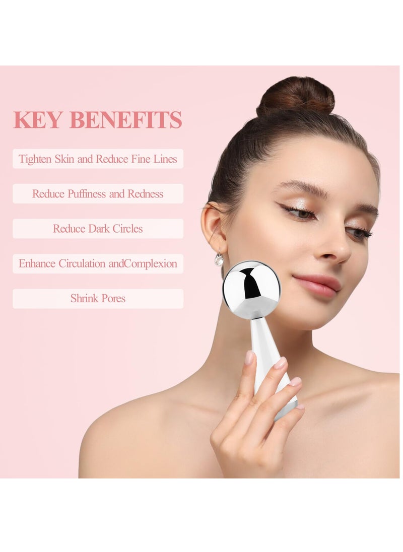 Excefore Cryo Sticks for Face, 360° Rotating Stainless Steel Ice Globes for Facial Skin Care, Cooling Massage Tools for Women’s Face and Eyes, Unbreakable Ice Globes for Soothing Facial Therapy  - Image 5
