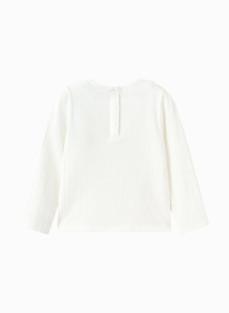 Balabala Toddler Girls Lapel long sleeve T-shirt