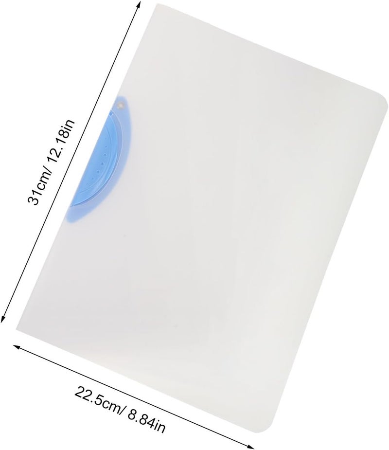 5pcs Report Covers A4 - Plastic File Folder with Swing Clip for School and Business - Lightweight Side-Opening Presentation Binder for 30 Sheet Capacity - Image 2