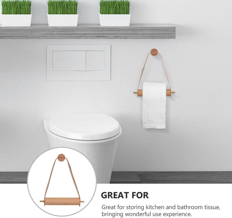 Wooden Toilet Paper Holder Bathroom Tissue Stand Bathroom Storage Rack Brown Nordic Style Roll Paper Stand for Supply - Image 3