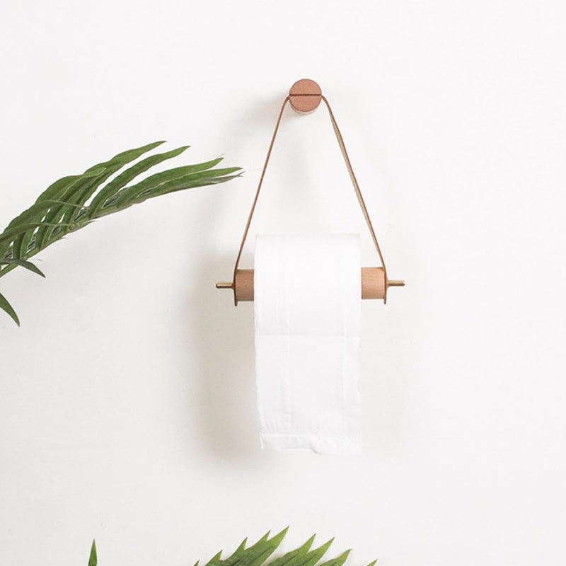 Wooden Toilet Paper Holder Bathroom Tissue Stand Bathroom Storage Rack Brown Nordic Style Roll Paper Stand for Supply - Image 4