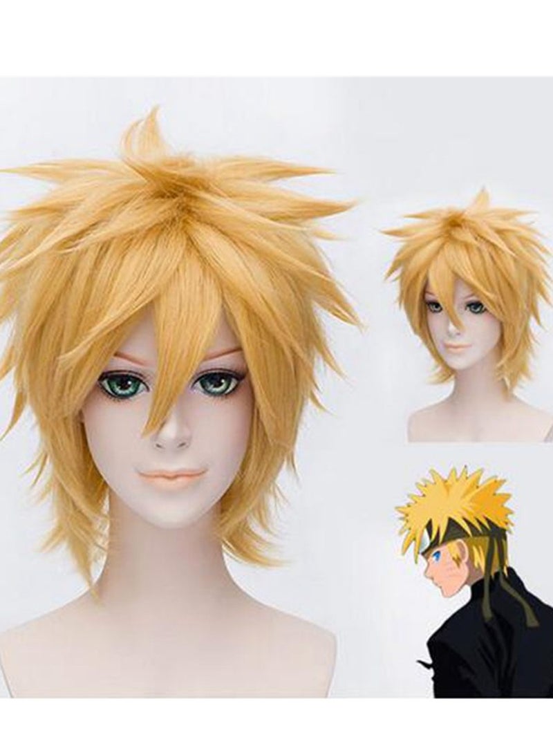 Naruto Uzumaki wig orange reverse curled wig cosplay wig costumes dress up wig - Image 2