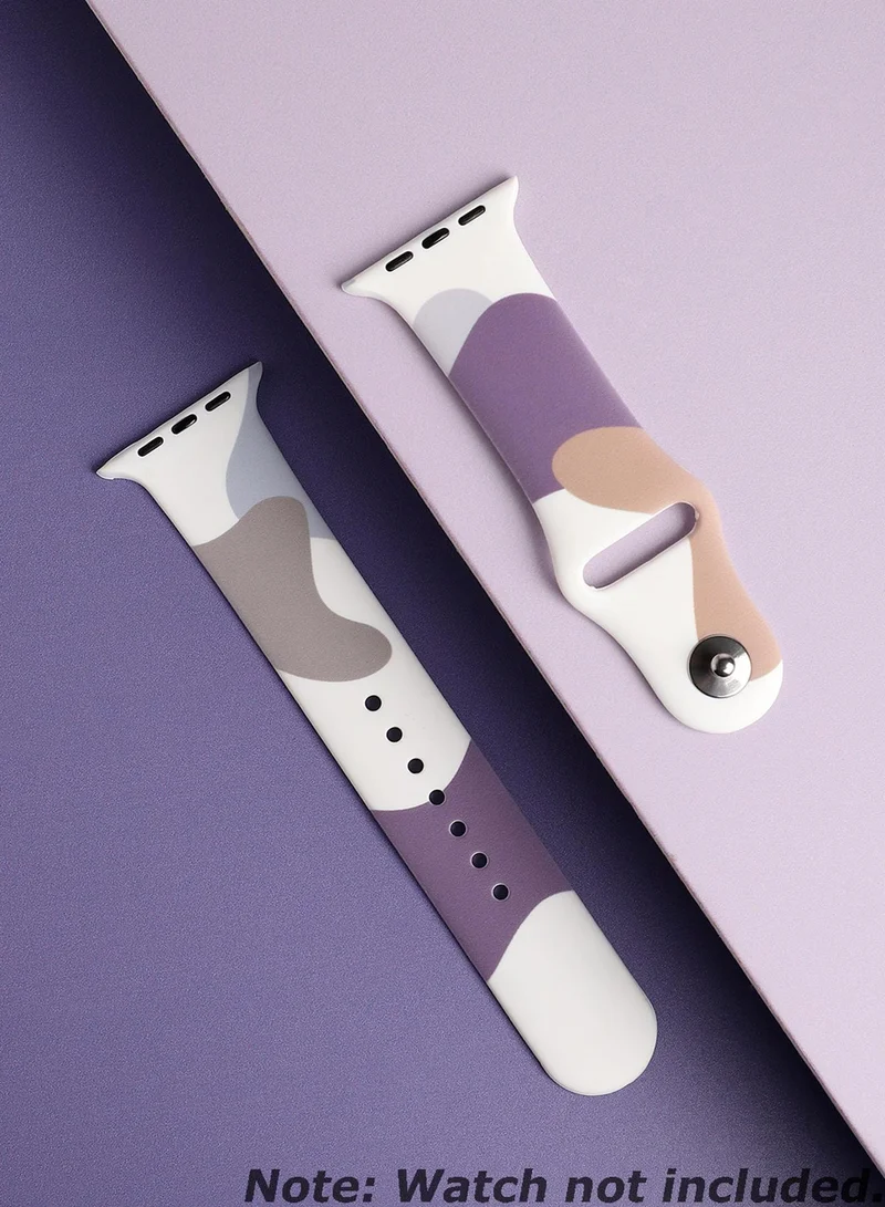 Haute Sauce  Camo Silicone Apple Watch Strap For Women | 42mm/44mm/45mm for Women | Best Price UAE