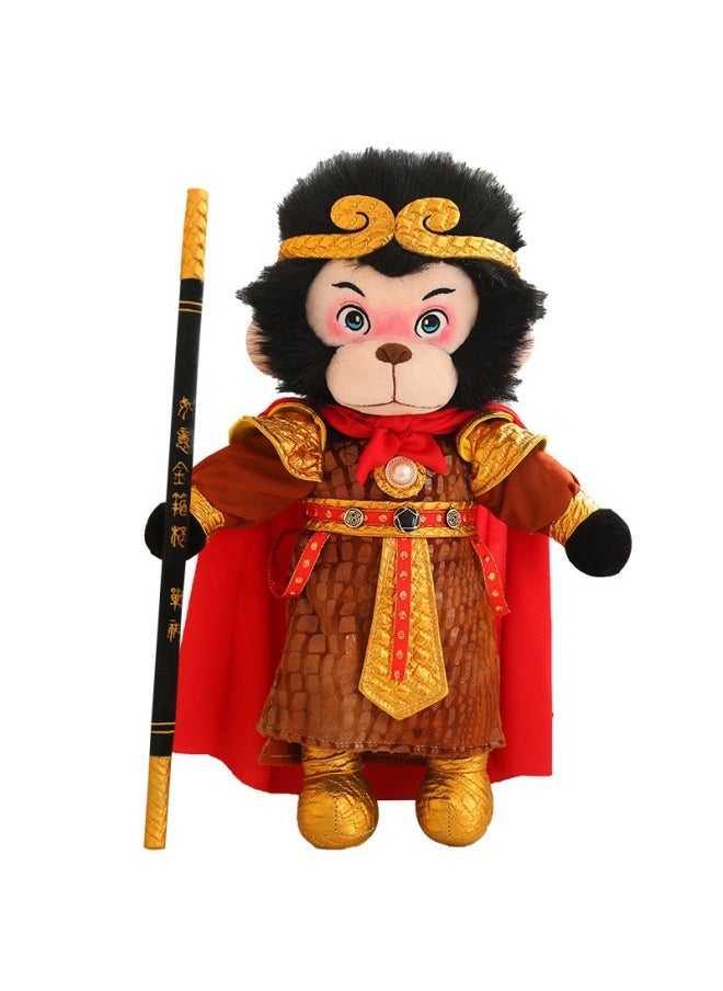 Generic - Black Monkey Myth Wukong Plush Toy Monkey King Doll Monkey King Doll Monkey King Doll Destiny Man Game Peripheral Gift-Specifications:80cm 0.075-Color:As Shown In The Picture, The Specifications Of The Gold Hoop Stick Color Message - Image 1
