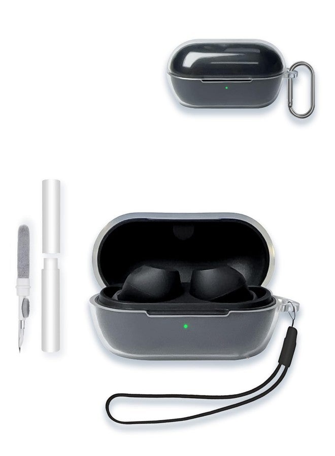 WUNIAK Case Cover for Sony WF-C710N Truly Wireless Noise-Canceling Earbuds,WUNIAK Clear Soft TPU Protective Cover with Keychain and Cleaner Kit for Women Men Shockproof Skin,Clear - Image 1