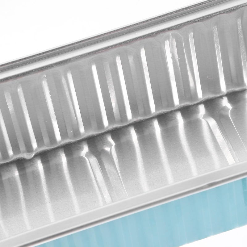 25 Pcs 200ml Aluminum Foil Baking Loaf Pans With Plastic Lids For Home Baking And Meal Prep - Image 4