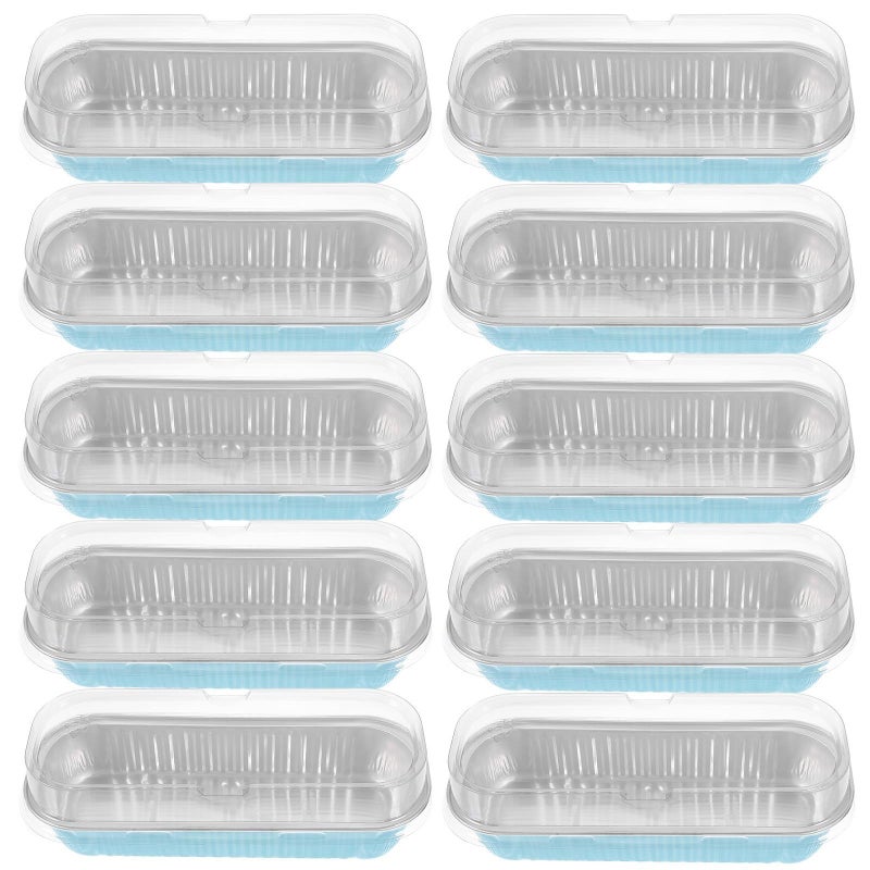 25 Pcs 200ml Aluminum Foil Baking Loaf Pans With Plastic Lids For Home Baking And Meal Prep - Image 2