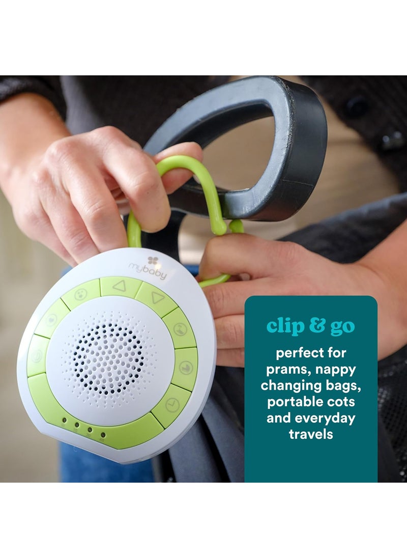 HoMedics MyBaby SoundSpa OnTheGo Baby Soother Sleep Aid 4 Soothing Sounds Adjustable Volume Control and Clip for Prams Buggies Strollers Changing Bags Car Seats Small and Lightweight Auto Timer  - Image 5