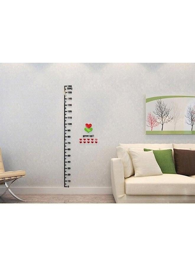 Generic 3D Funny DIY Acrylic Height Chart Sticker Black  - Image 4