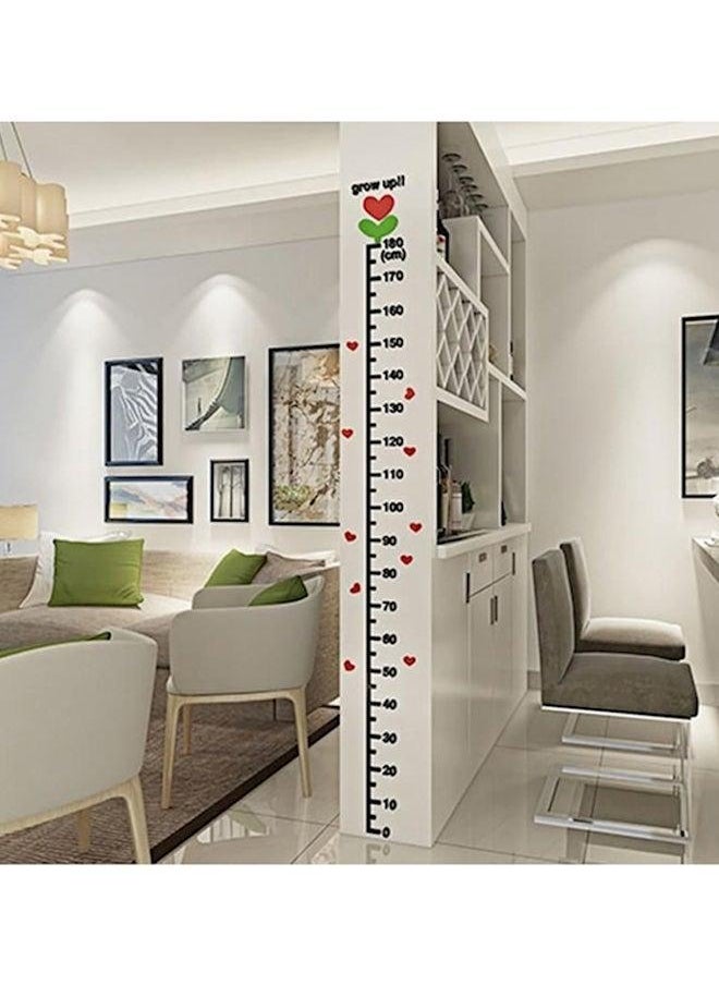 Generic 3D Funny DIY Acrylic Height Chart Sticker Black  - Image 2