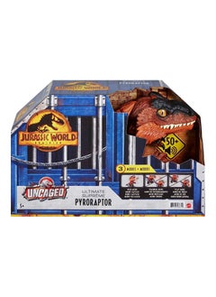Jurassic World Dominion - Uncaged Ultimate Pyroraptor Dinosaur Toy - Action Figure with Interactive Motion and Sound
