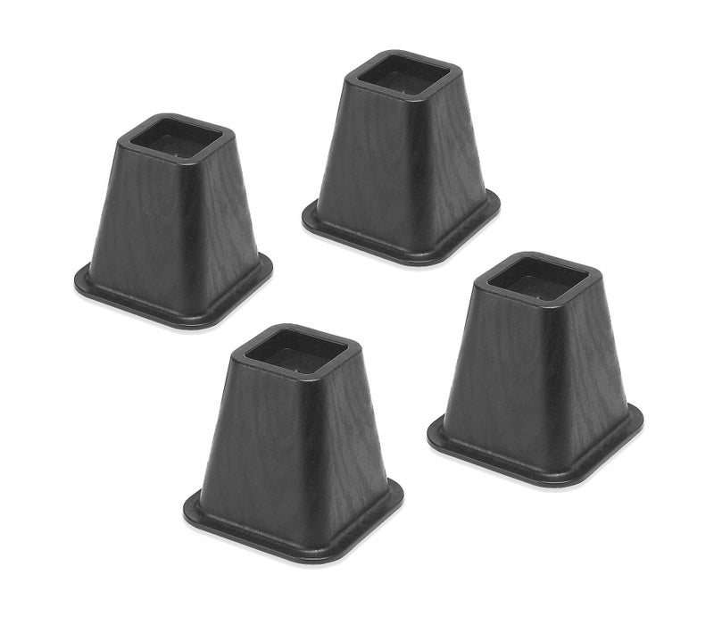 Whitmor Bed Risers  Black Set of 4