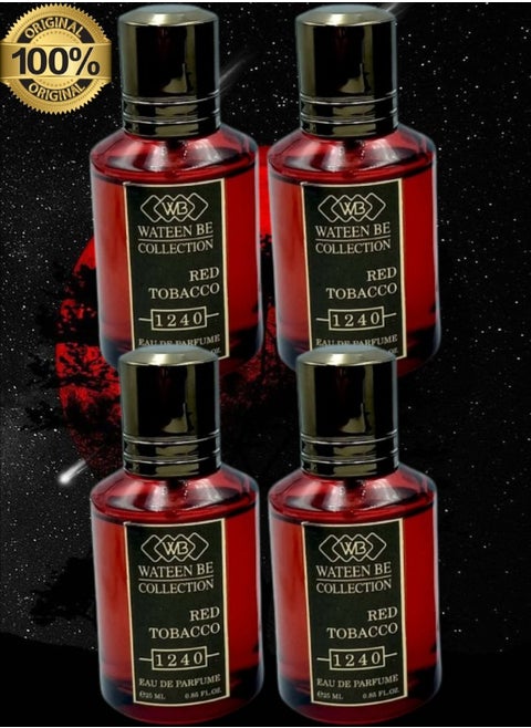 4 Pieces Wateen Red Toba Perfume Number 1510 25ml EDP