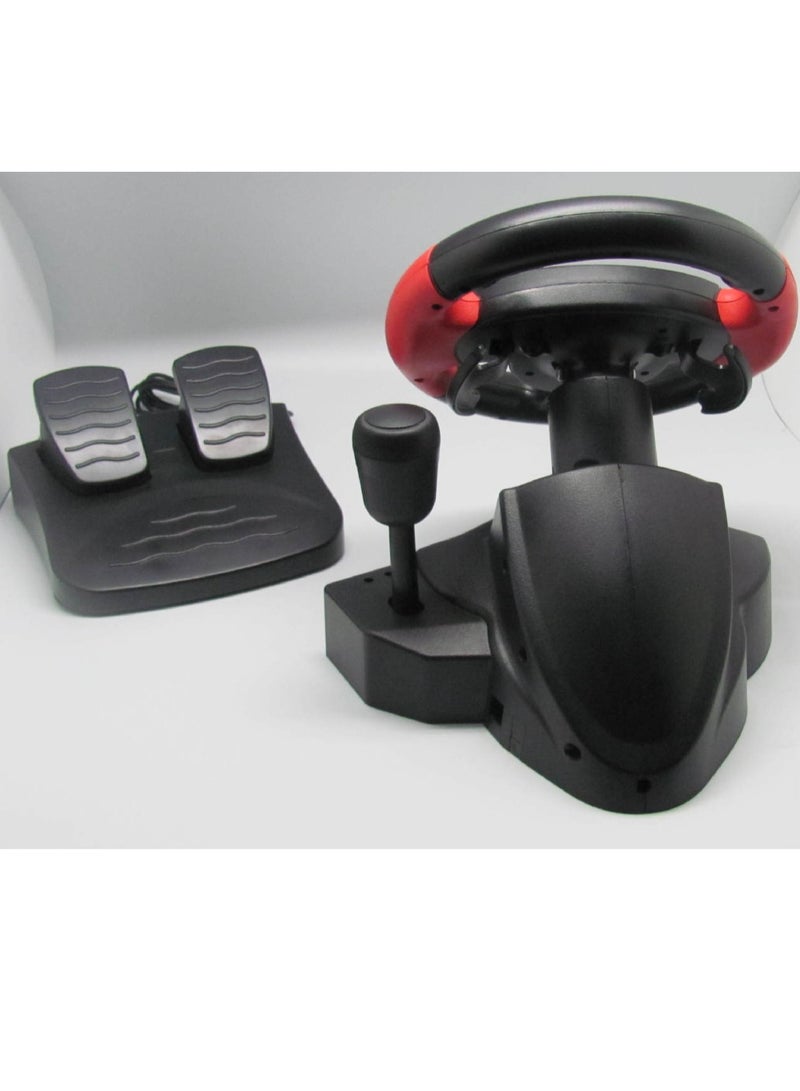 F1 PC لعبة عجلة القيادة PS3 / PS2 / STEAM الكل في واحد السلكية عجلة القيادة الاهتزاز ، قبضة المطاط - Image 3