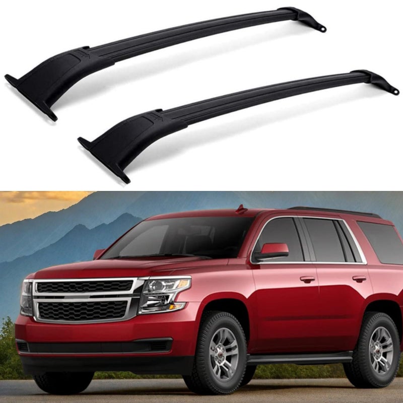 Roof Rack Cross Bars 20152020 for GMC Yukon Chevrolet Tahoe Suburban Cadillac Escalade Escalade ESV Black