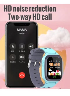 Nabi Kids Smart Watch With Calling Feature Support SIM Card  Waterproof Watch Phone for Children Kid Student One Button Speed Dial Voice Call Chat HD Touch Screen Offers Security Positioning Watch Blue  - Image 2