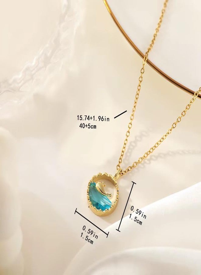 Pari Creation 18k Gold Plated Whale Pendant Necklace for Women | Waterproof & Anti-Tarnish Stainless Steel Jewelry - Image 5