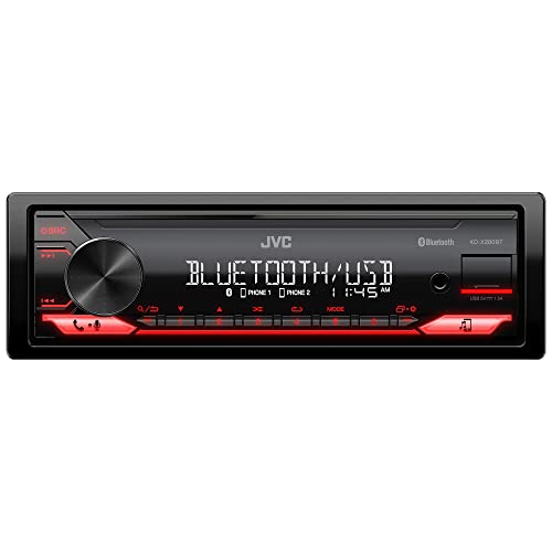 JVC KD-X280BT Bluetooth Car Stereo w/USB Port – AM/FM Radio, MP3 Player, High Contrast LCD, 50 Watts, Detachable Face Plate – Single DIN – 13-Band EQ - Image 1