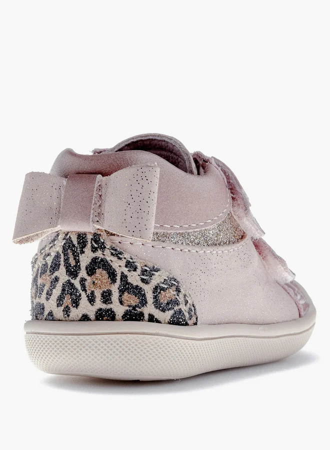 Pablosky Girls' High Top Sneakers with Hook and Loop Closure - 061770