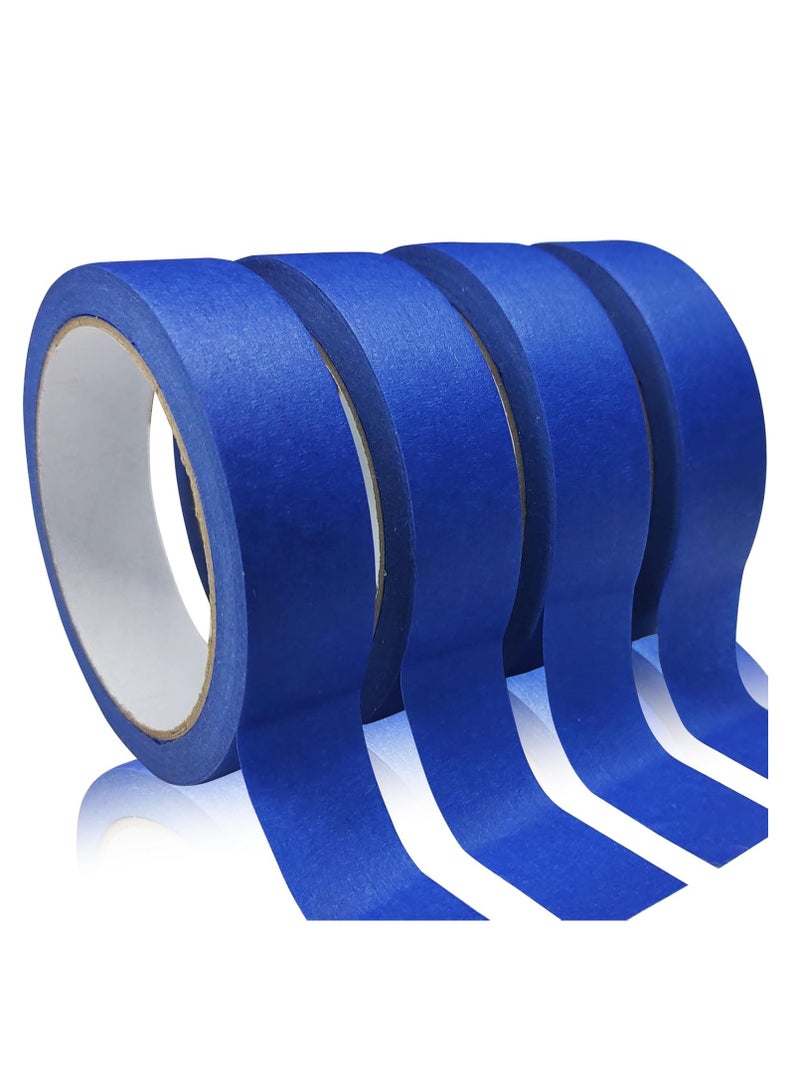 4 Rolls Premium Painters Tape, Blue Tape, Masking Tape, Paint Tape for Multi-Purpose, Painting, Painter's, DIY Crafts ArtsDecoration Labeling No Residue, Easy Removal - Image 1