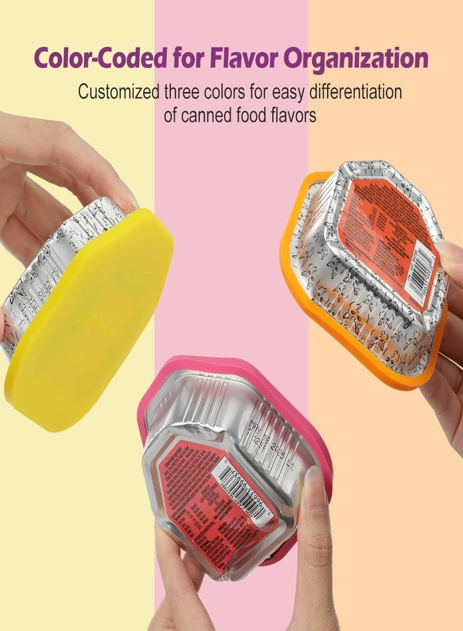 Magicfour Cat Food Can Cover Lid for Kirkland, 3 Pcs Silicon Can Sealer Saver Top Cap for Small Cat Pet - Image 3