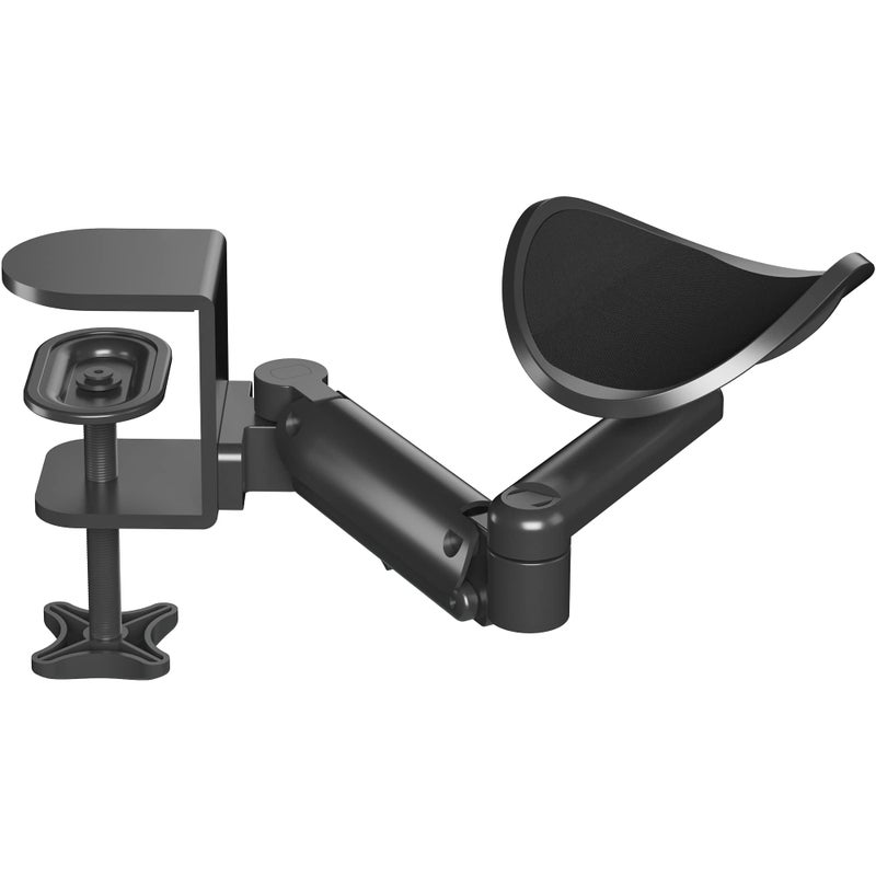 BONTEC Adjustable Arm Rest for Desk, Ergonomic Elbow Rest Pad, 360Â° Rotating & Extendable Desk Arm Support, Durable Aluminum, Keyboard & Computer Arm Rest Pad, Office & Gaming Desk Accessories - Image 1