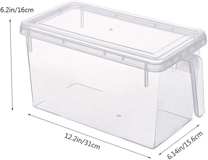 Volwco Food Storage Boxes With Lids Freezer Safe 3 Pcs 4.7L Large Plastic Kitchen Refrigerator Stackable Food Fruit Storage Containers With Handle - Image 2