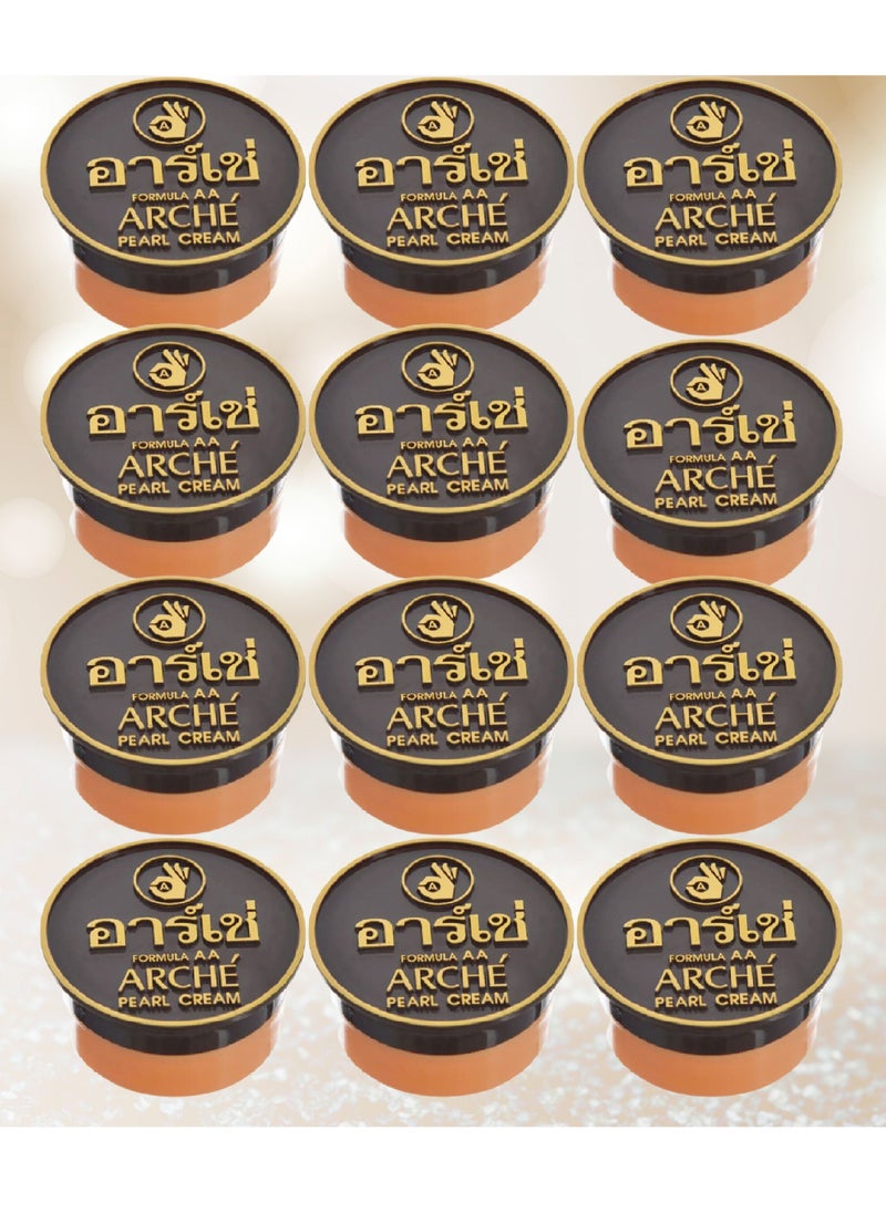 Arche 12 Pieces Skin lightening cream Arche 5 Grams 3 in 1 with Multiple Properties Including Covering Black Spots On The Face Sun Protection Softening The Skin Cream Before Makeup  - Image 1