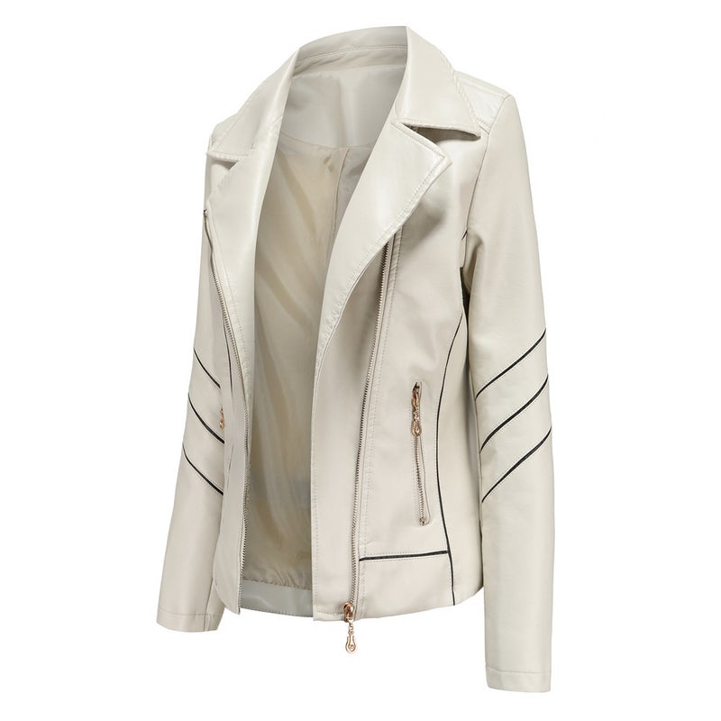 2021 Special Leather Women'S Thin Pu Short Coat Jacket A Generation Of Wish - Image 4