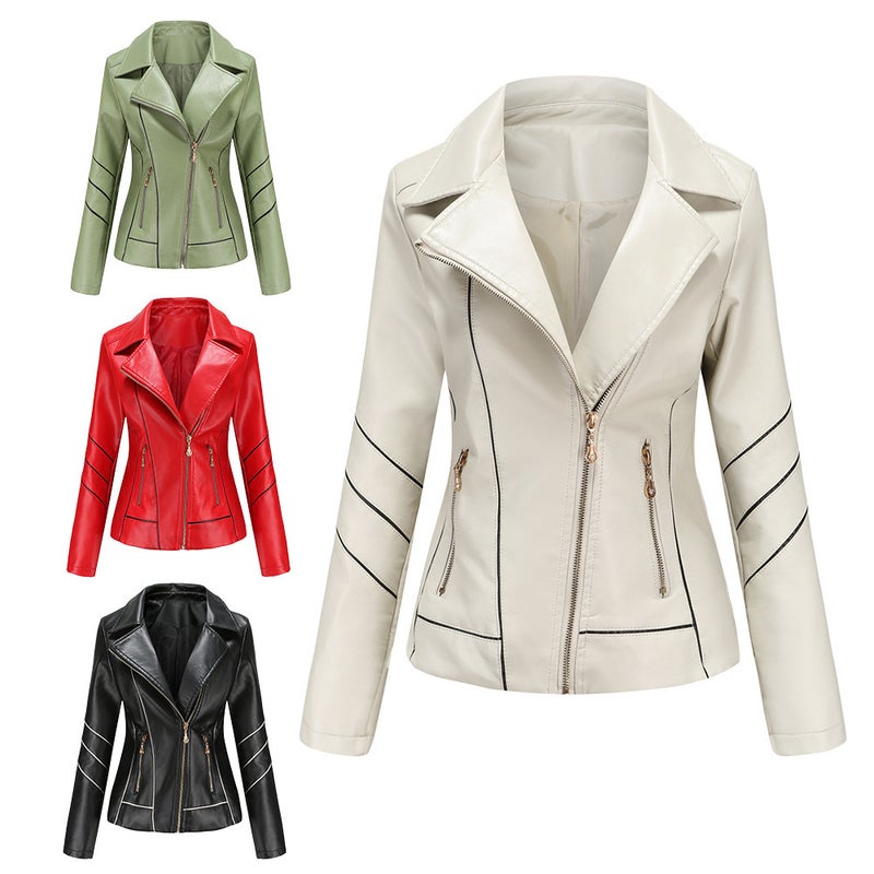 2021 Special Leather Women'S Thin Pu Short Coat Jacket A Generation Of Wish - Image 2