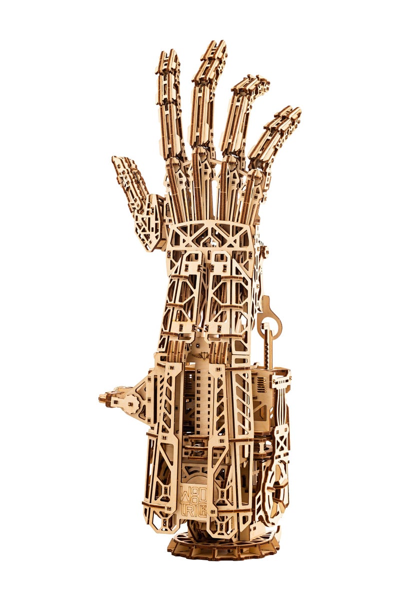 Wood Trick Cyber Robotic Hand 3D Wooden Puzzles for Adults to Build - Wooden Models Engineering DIY Project Mechanical 3D Puzzles Model Kits for Adults - Image 1