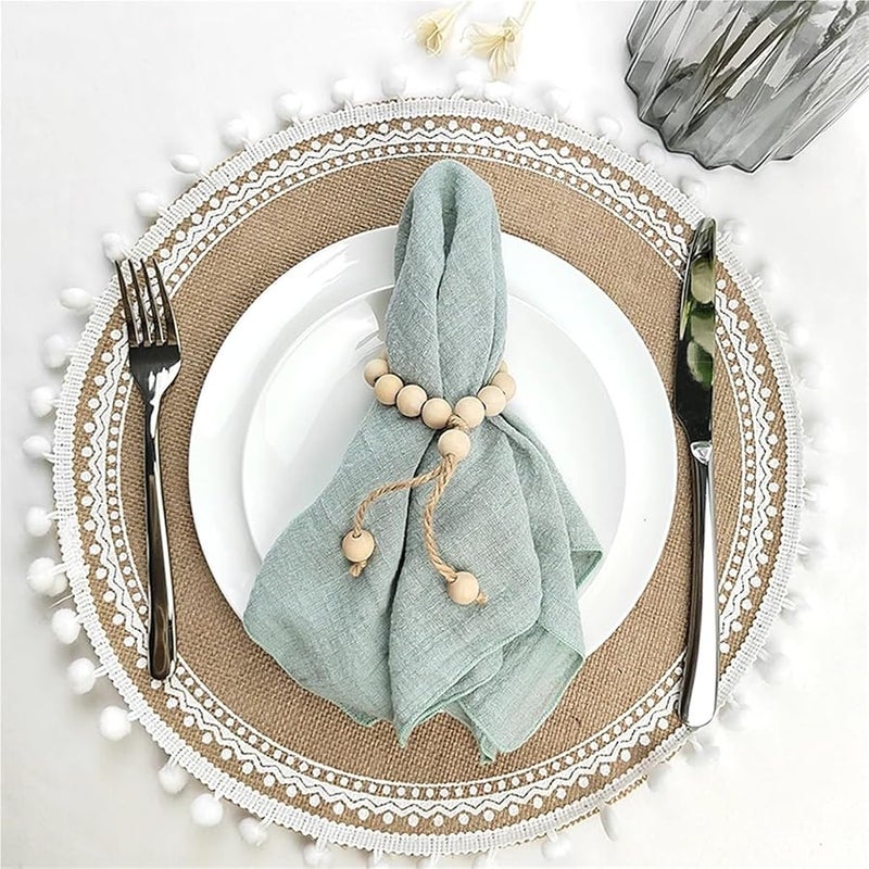 Sage Green Cotton Gauze Crepe Napkins 10 Pack 40x40cm Wedding Dinner Tea Towel - Image 5
