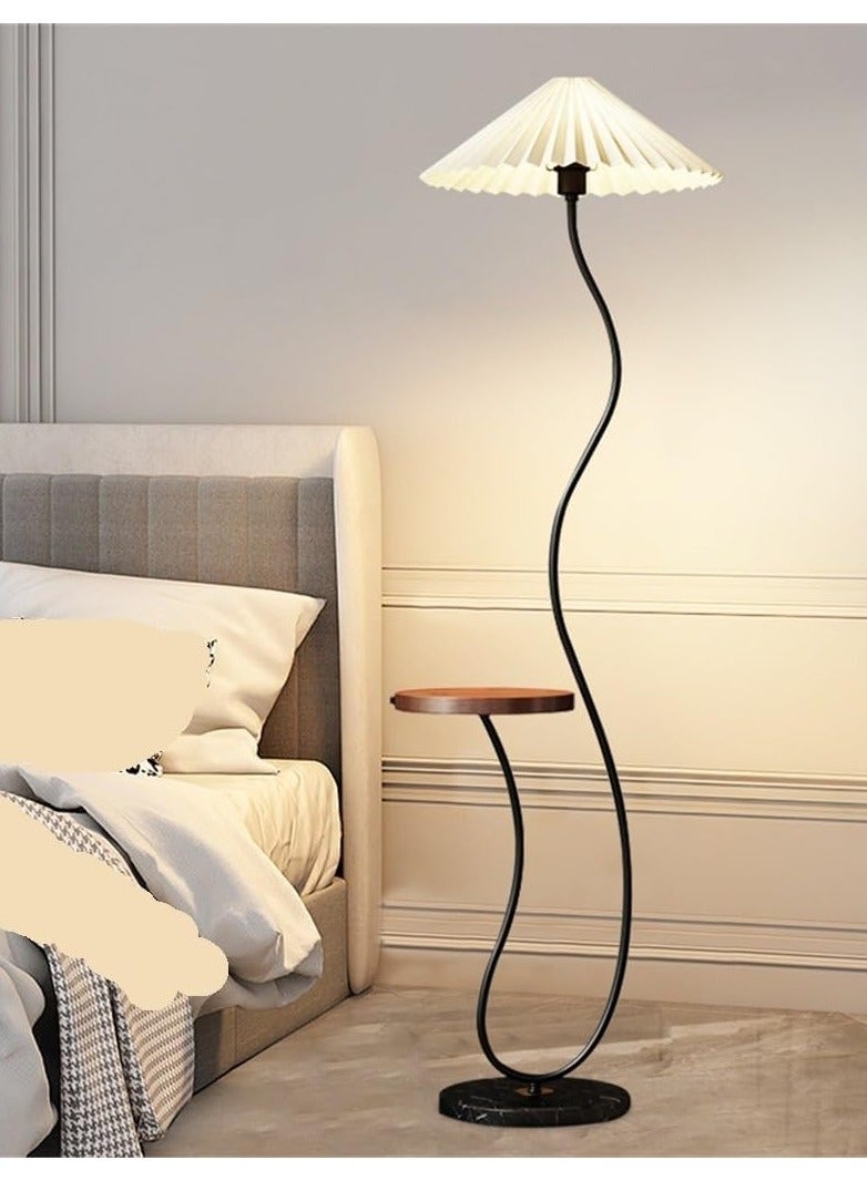 DubaiGallery مصباح أرضي كريمي بأسلوب فرنسي لغرفة المعيشة وغرفة النوم بجانب السرير وطاولة القهوة بجانب الأريكة مع كاتم صوت وأجواء فنية مصباح طاولة فاخر - Image 4