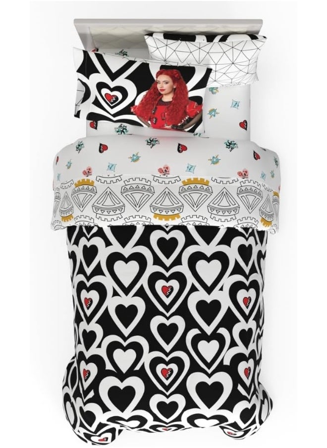 Franco Franco Collectibles Disney Descendants 4 Bedding 5 Piece Super Soft Comforter and Sheet Set with Sham, Twin, (Officially Licensed Product)  - Image 1