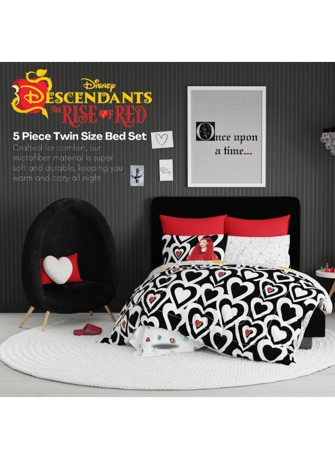 Franco Franco Collectibles Disney Descendants 4 Bedding 5 Piece Super Soft Comforter and Sheet Set with Sham, Twin, (Officially Licensed Product)  - Image 4