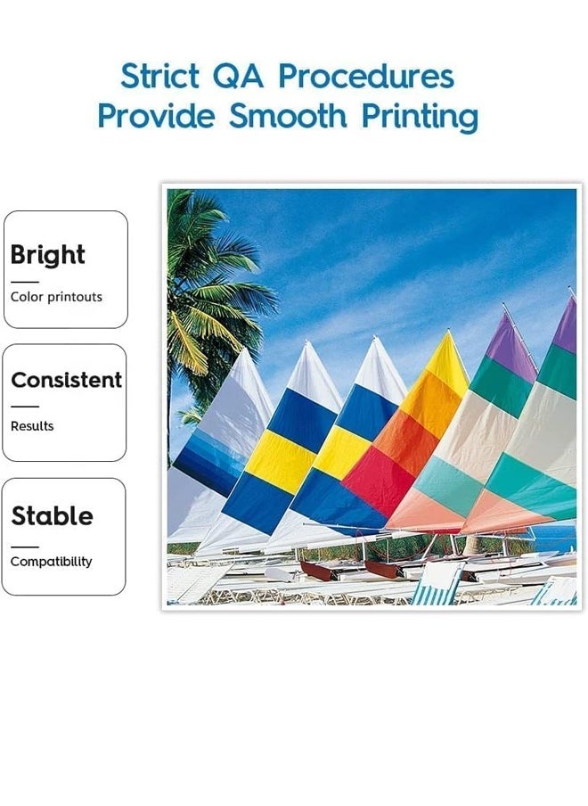 Office Maker Office Maker Ink GI-490 Compatible with CANON Printer for PIXMA G3400, G2400, G1400, G4400, G4410, G3410, G2410, G1410, G3411, G2411, G1411, G4411(4-Pack Black Cyan Magenta Yellow)  - Image 3