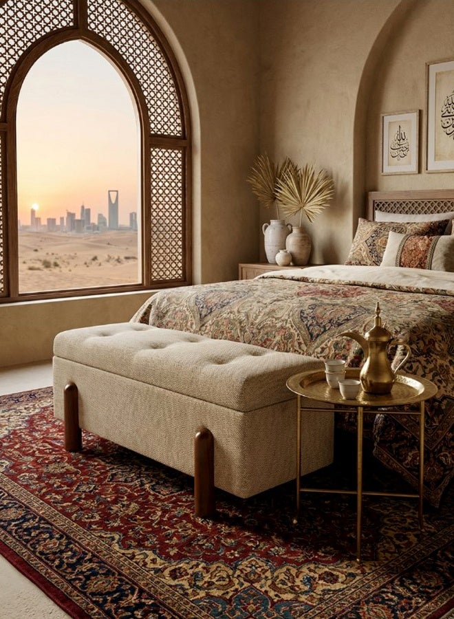 ليفينج مقعد تخزين عصري لغرفة النوم وغرفة المعيشة، 89 × 39 سم - Image 3