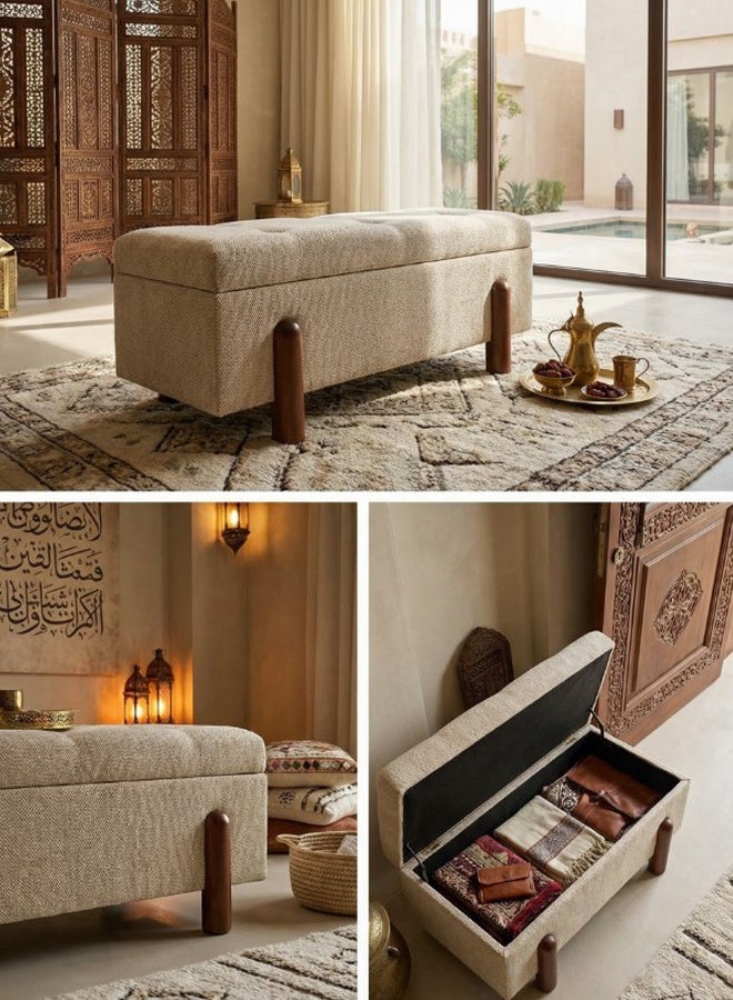 ليفينج مقعد تخزين عصري لغرفة النوم وغرفة المعيشة، 89 × 39 سم - Image 4