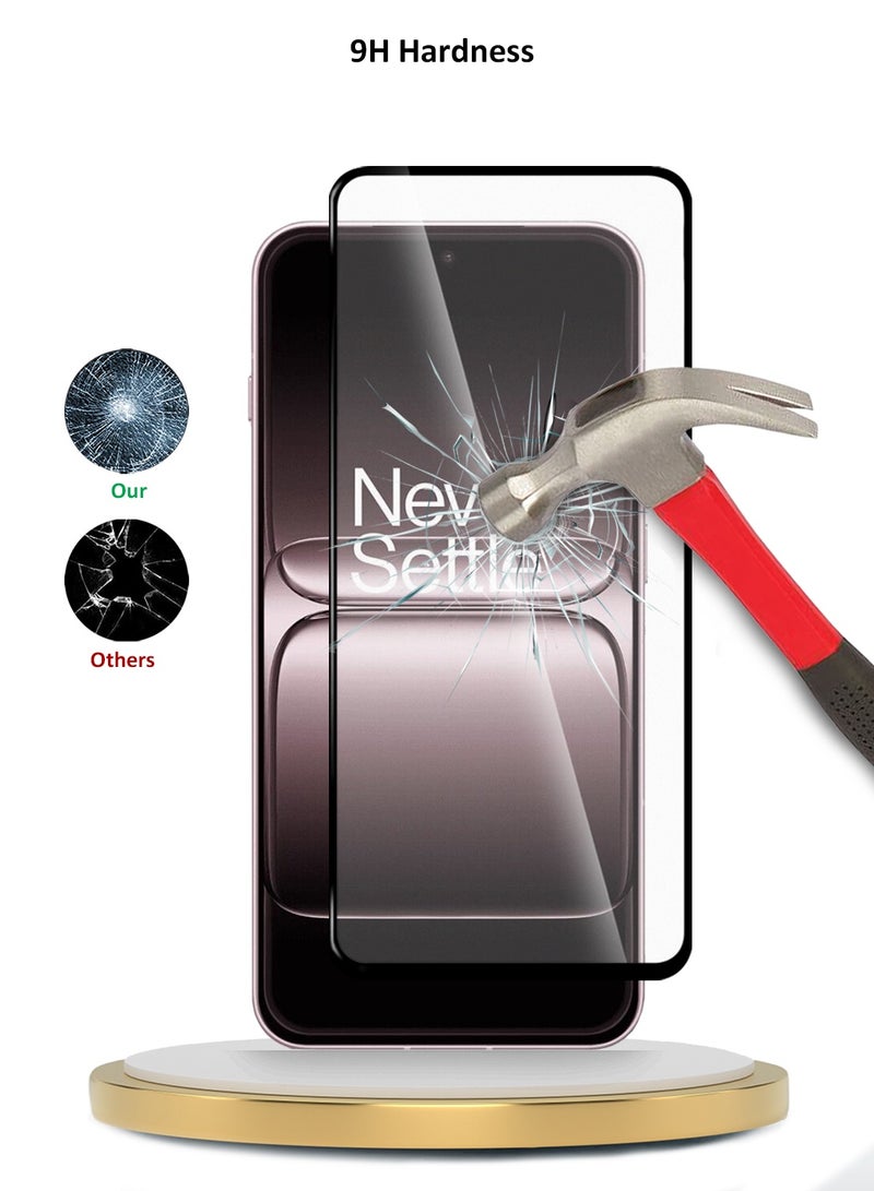 Wtech OnePlus 13s 5G 2025 Premium E2E Series Full Glue Full Cover Tempered Glass Screen Protector (MSGECN) - Clear/Black - Image 3