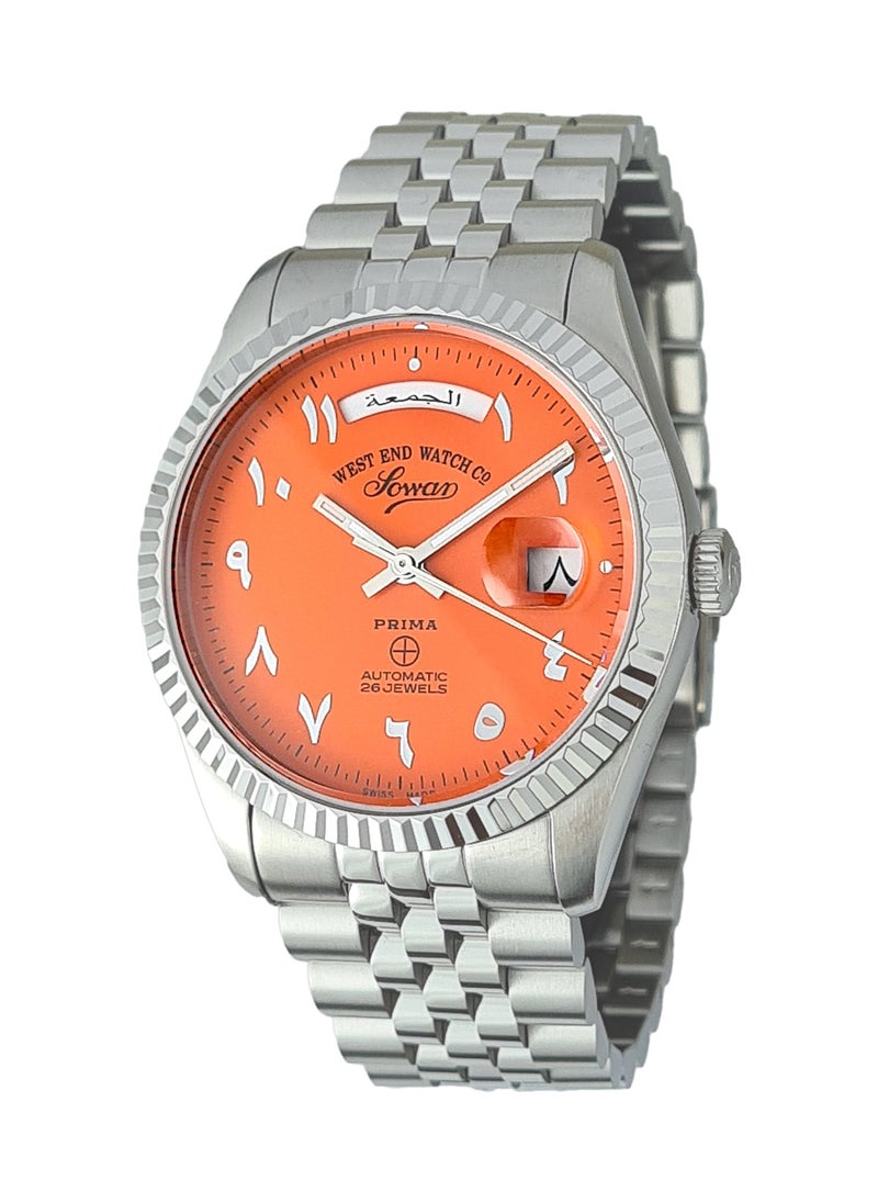 West End Watch Co West End Watch Co Orange Arabic Dial Stainless Steel Watch For Men 6868_10_3379N 41 mm  - Image 1
