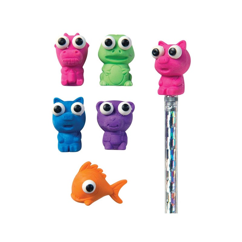 Geddes Raymond Geddes Animal Pencil Top Erasers for Kids (Pack of 50) - Image 1
