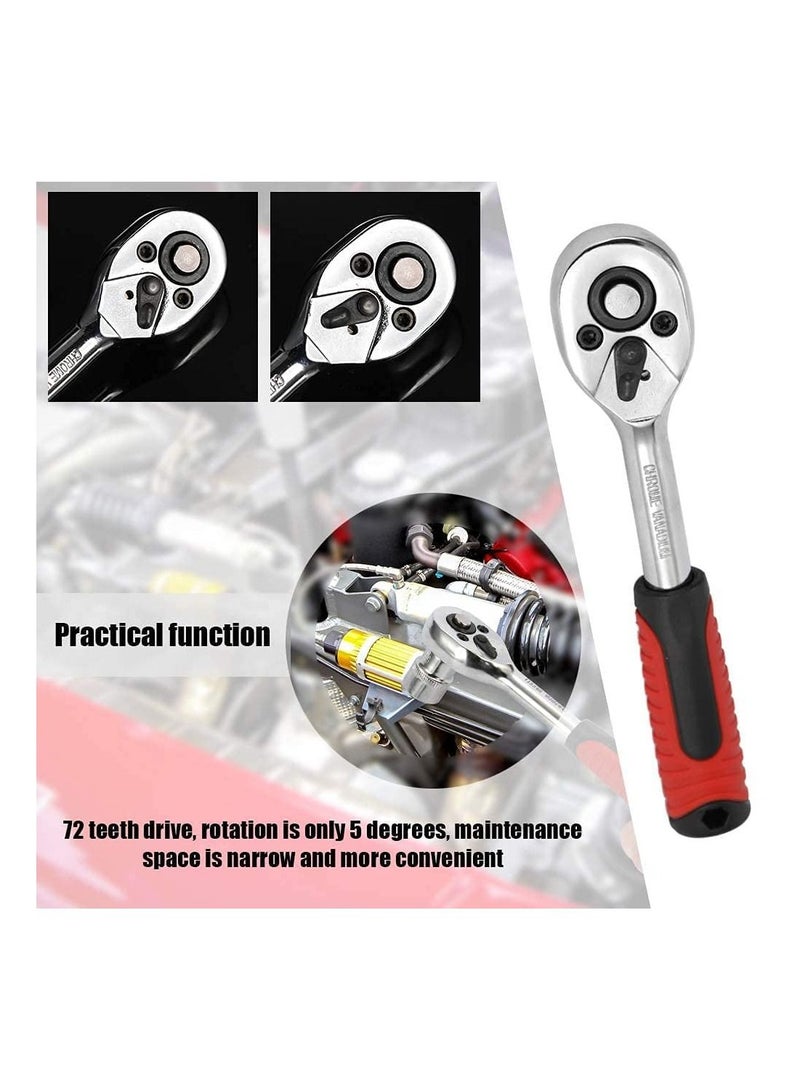 NIBEMINENT 46pcs/set Socket Ratchet Torque Wrench Extension Bar Drill Bits Automobiles Repair Tools Kit Multifunction Repair Hand Tool Kit  - Image 4