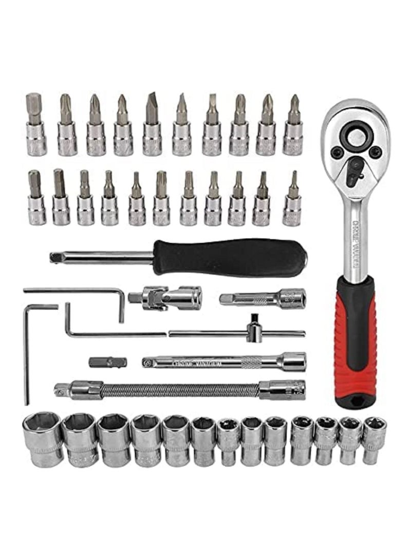 NIBEMINENT 46pcs/set Socket Ratchet Torque Wrench Extension Bar Drill Bits Automobiles Repair Tools Kit Multifunction Repair Hand Tool Kit  - Image 2