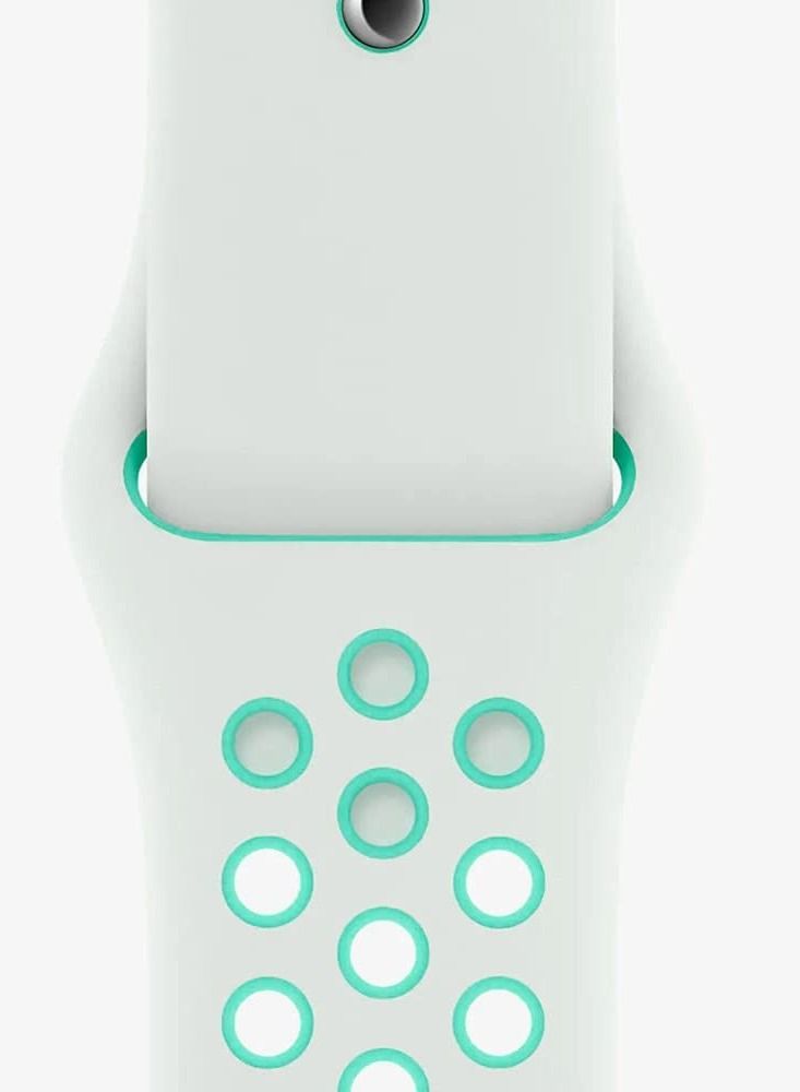 VITION Sport Band Compatible with Apple Watch Band, Breathable Soft Silicone Replacement Wristband for iWatch Series 7/6/5/4/3/2/1/SE Nike+/Sports Edition 41mm/40mm/38mm,spruce aura vapor green - Image 3