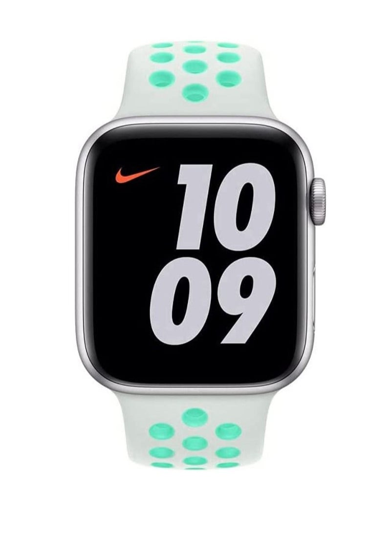 VITION Sport Band Compatible with Apple Watch Band, Breathable Soft Silicone Replacement Wristband for iWatch Series 7/6/5/4/3/2/1/SE Nike+/Sports Edition 41mm/40mm/38mm,spruce aura vapor green - Image 4