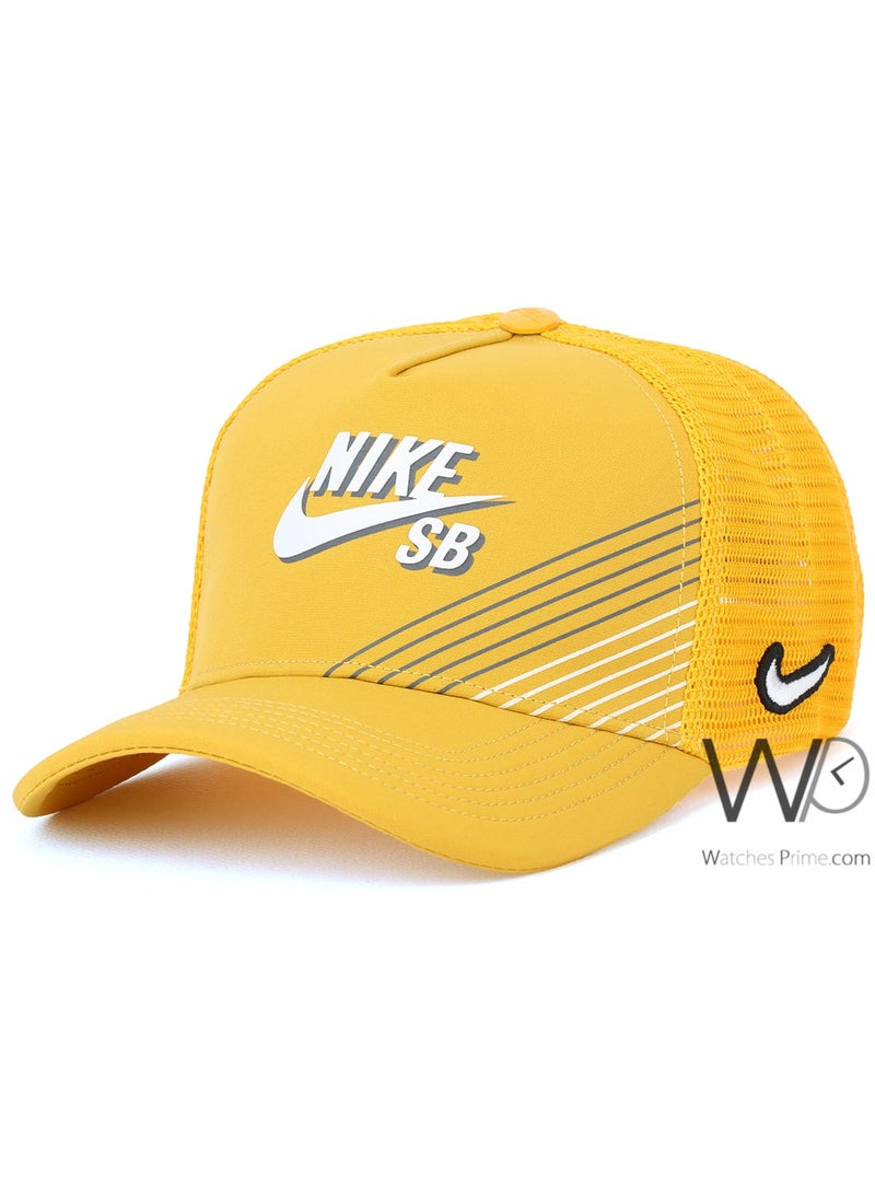 نايك الاصلي كاب Nike sb Trucker باللون الأصفر الشبكي - Image 1