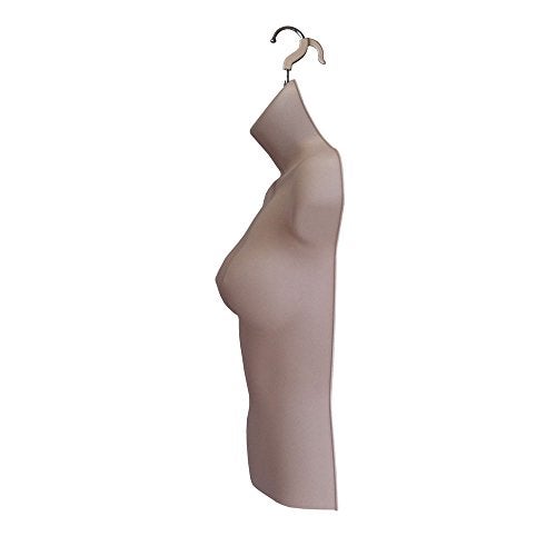 DisplayTown Female Mannequin Torso Hollow Back Body Stackable Dress Form with Hanging Hooks for Tshirt Display, Countertop, Craft Shows, Photos and Design, S-M Clothing Size (Flesh, Set of 1) - Image 3